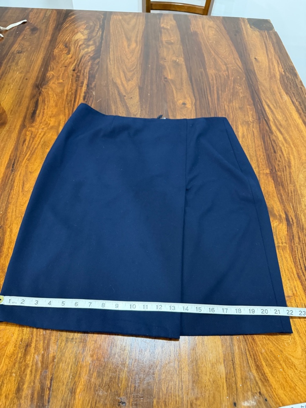 Brooks Brothers 346 Navy Wrap Look Skirt 14 Quiet Luxury Heritage - Picture 3 of 7